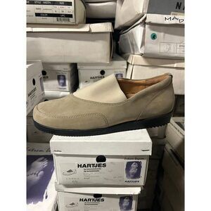 Vintage Hartjes Women's Slip-on Sand‎ Nubuck Shoe 10962